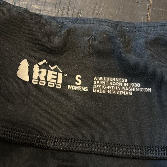 REI Co-op Black Back Leg Mesh Leggings Athletic Athleisure Small - Picture 8 of 12